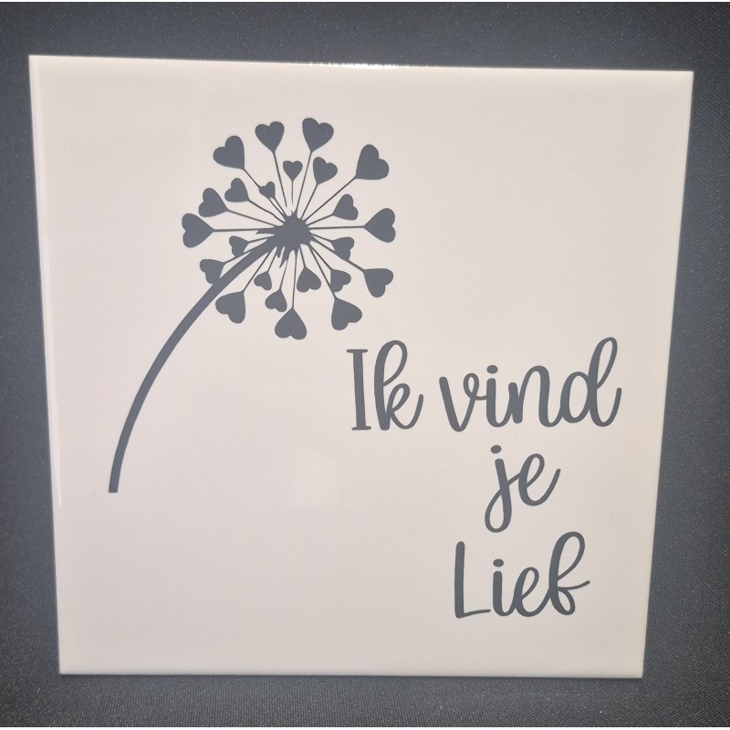 Tegeltje ik vind je lief